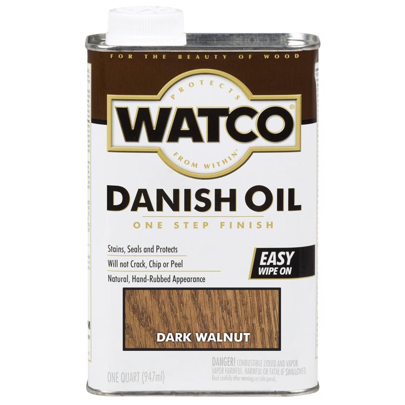 WATCO - Watco Transparent Dark Walnut Oil-Based Danish Oil 1 qt - Case of 4 [A65841]