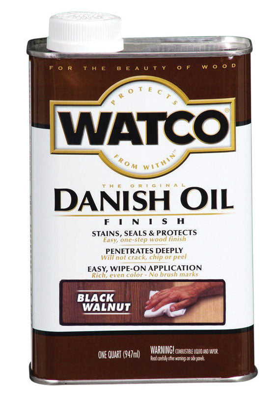 WATCO - Watco Transparent Black Walnut Oil-Based Danish Oil 1 qt - Case of 4