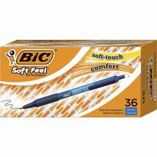 BIC SoftFeel Retractable Ball Pens [PEN;SOFTFEEL;BP;MED;BE;36CT-BX]