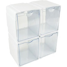 Deflecto Tilt Bin Interlocking Storage Organizer