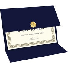 Geographics Recycled Certificate Holder - Navy - 30% Recycled - 5 / Pack