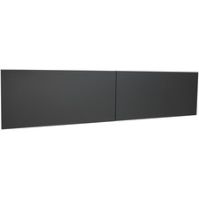 Lorell Fortress Modular Series Stack-On Hutch Door Kit - 72" Width - Lockable, Reinforced - Steel - Charcoal