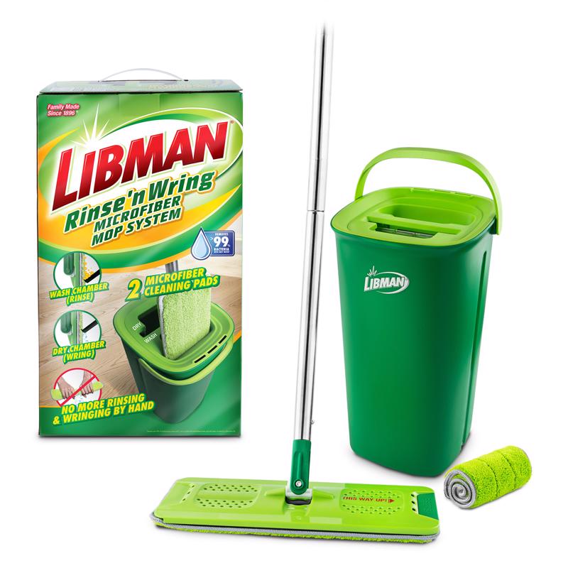 LIBMAN - Libman Rinse 'n Wring 13 in. W Microfiber Mop with Bucket