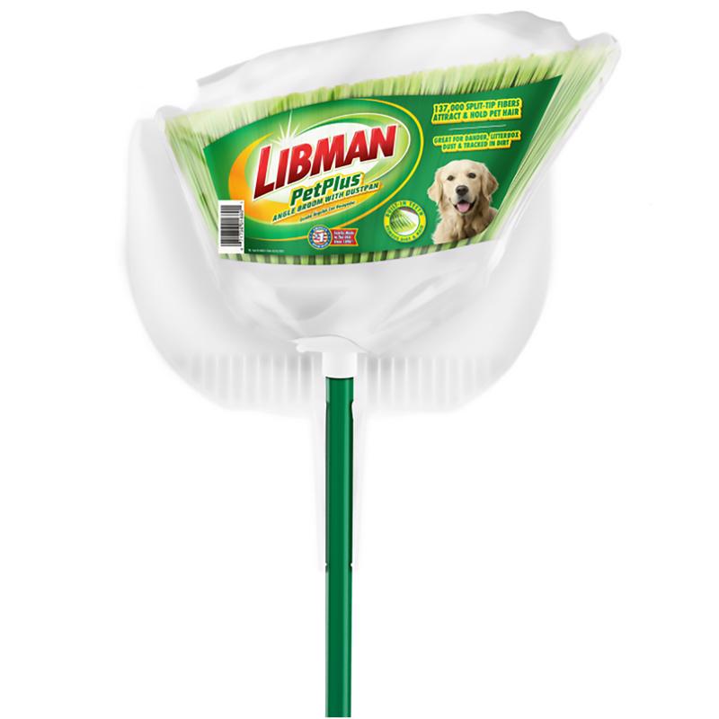 LIBMAN - Libman Petplus 8.5 in. W Recycled PET Broom with Dustpan - Case of 4