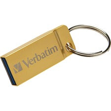 Verbatim 64GB Metal Executive USB 3.0 Flash Drive - Gold - 64 GBUSB 3.0 - Gold - Water Resistant