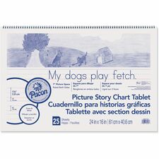 Pacon Ruled Picture Story Chart Tablet [TABLET;PICTURESTORY;24X16-EA]