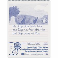 Pacon Ruled Picture Story Chart Tablet [TABLET;PICTURESTORY;24X32-EA]