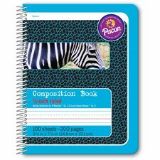 Pacon Composition Book [BOOK;COMP;SPRIAL;BLUE ZEBRA-EA]