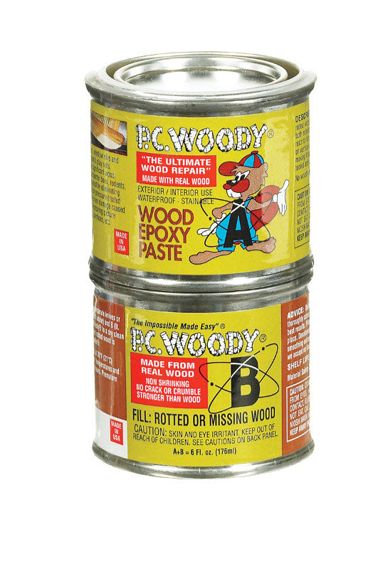 PC-WOODY - PC-Woody Tan Two Part Wood Epoxy Paste 6 oz