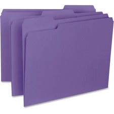 Business Source 1/3 Tab Cut Letter Recycled Top Tab File Folder [FOLDER;INTER;1/3;LTR;PE-BX]
