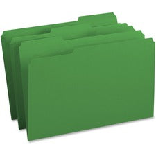 Business Source 1/3 Tab Cut Legal Recycled Top Tab File Folder [FOLDER;FILE;1/3 CUT;LGL;GN-BX]