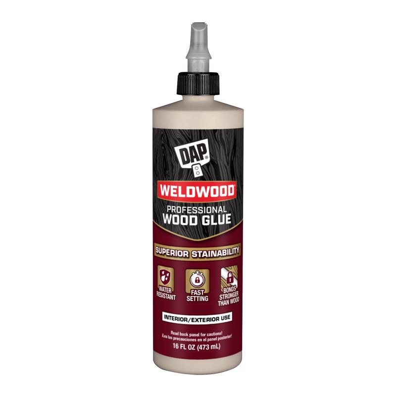 DAP - DAP Weldwood High Strength Light Tan Wood Glue 16 oz - Case of 12