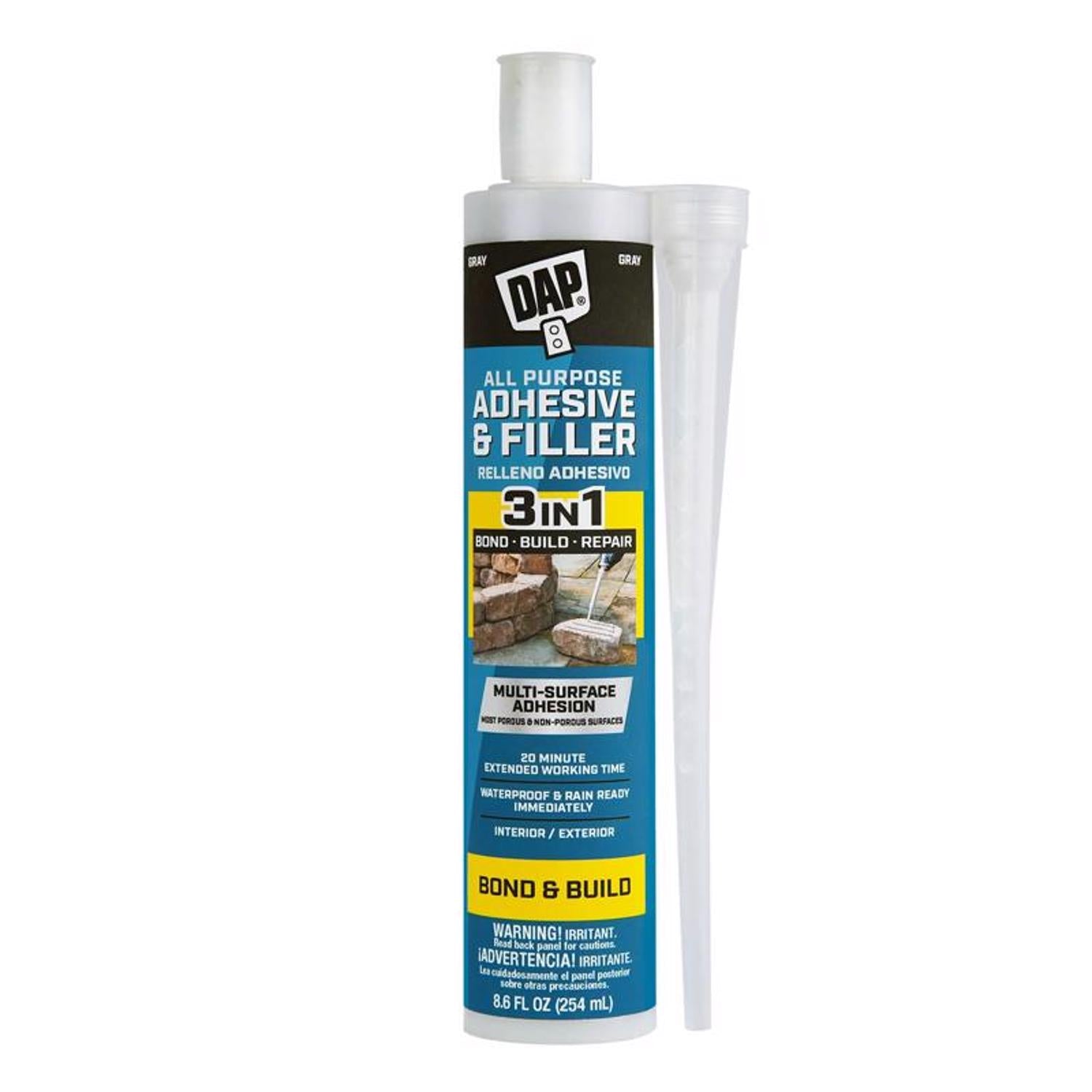 DAP High Strength Light Gray Adhesive Filler 8.6 oz - Case of 6