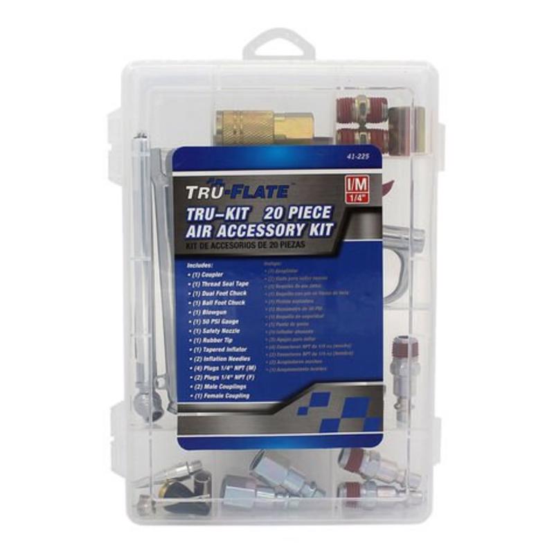 TRUFLATE - Tru-Flate Air Tool Accessory Kit Boxed 20 pc