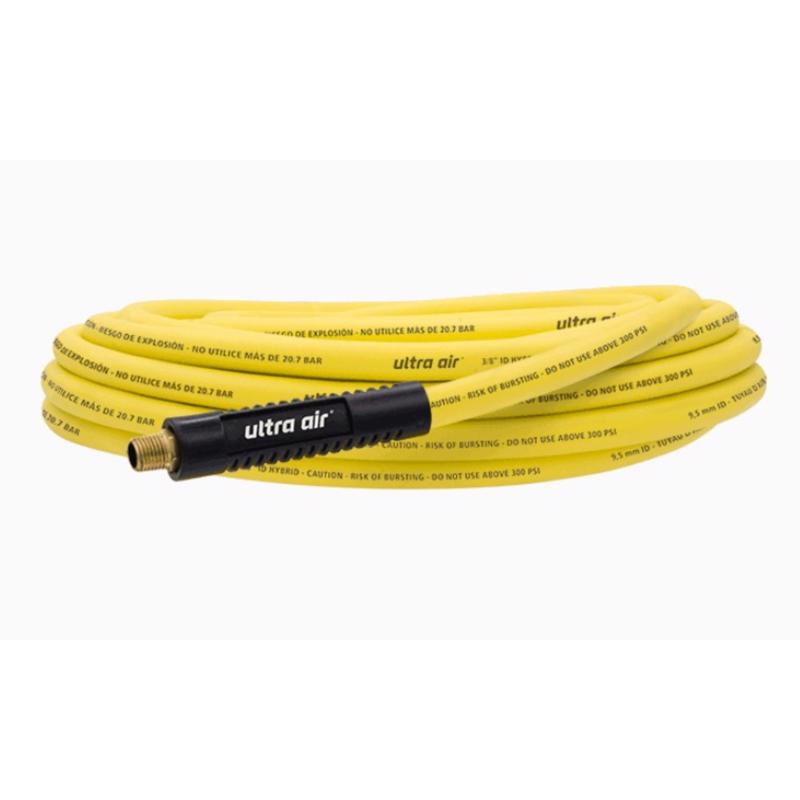 AMFLO - Amflo Ultra Air 25 ft. L X 3/8 in. D Hybrid Polymer Hybrid Air Hose 300 psi Yellow