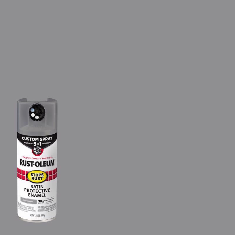 RUST-OLEUM - Rust-Oleum Stops Rust 5 in 1 Indoor/Outdoor Satin Gray Oil-Based Oil Modified Alkyd Protective Ename - Case of 6