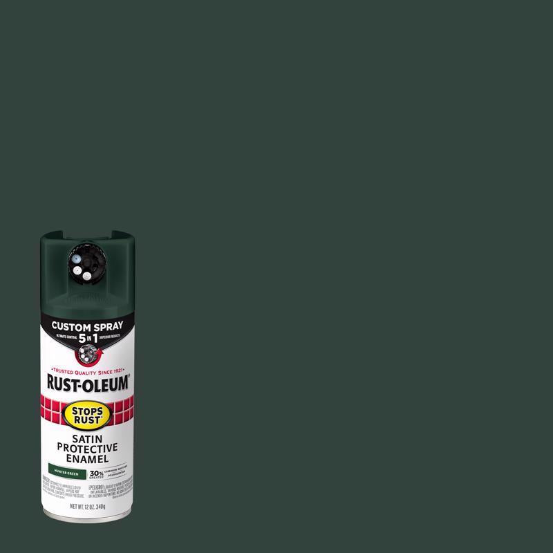 RUST-OLEUM - Rust-Oleum Stops Rust 5-in-1 Indoor/Outdoor Satin Hunter Green Oil-Based Oil Modified Alkyd Protecti - Case of 6