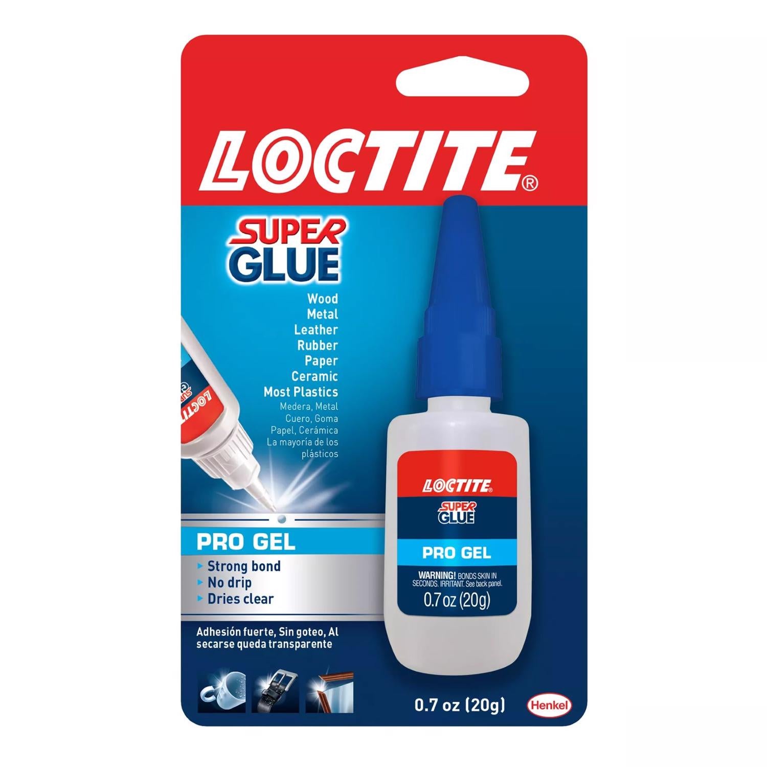 Loctite Super Strength Ethyl Cyanoacrylate Clear Super Glue 0.7 oz - Case of 6