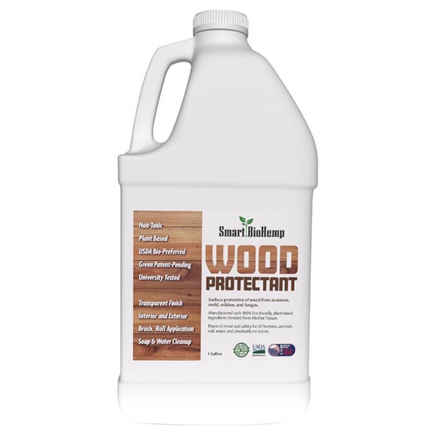 BioHemp Transparent Flat Clear Wood Protection 1 gal - Case of 4