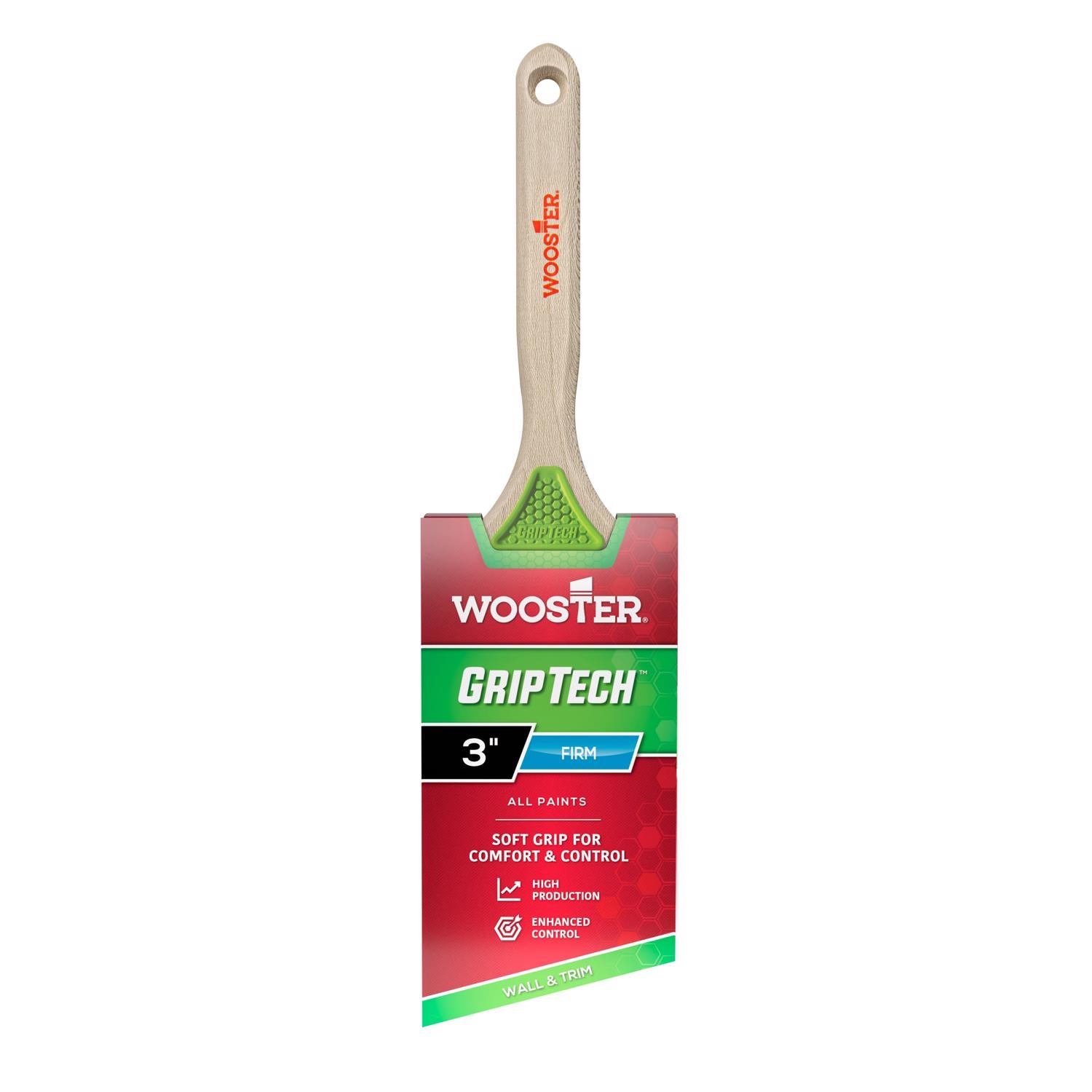 Wooster GripTech 3 in. Firm Angle Paint Brush - Case of 6