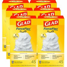 Glad ForceFlex Tall Kitchen Drawstring Trash Bags [BAG;KTCHN;TALL;GLAD;13 GAL-CT]