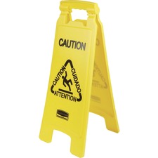 Rubbermaid Commercial Multi-Lingual Caution Floor Sign [SIGN;WETFLOOR;SPAN/ENG;YW-CT]