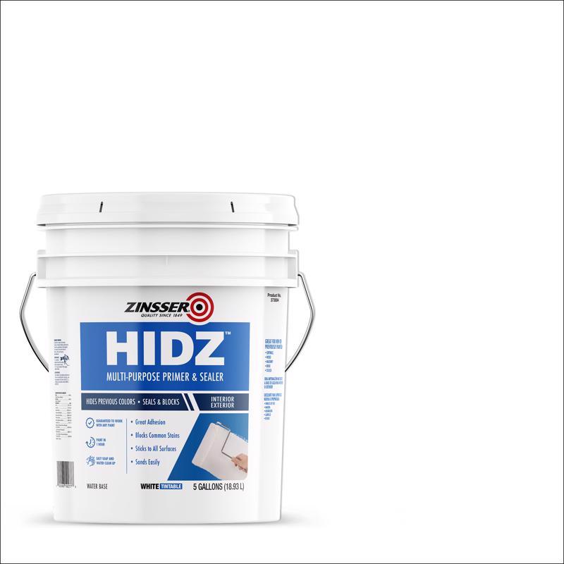 ZINSSER - Zinsser HIDZ White Flat Water-Based Primer and Sealer 5 gal