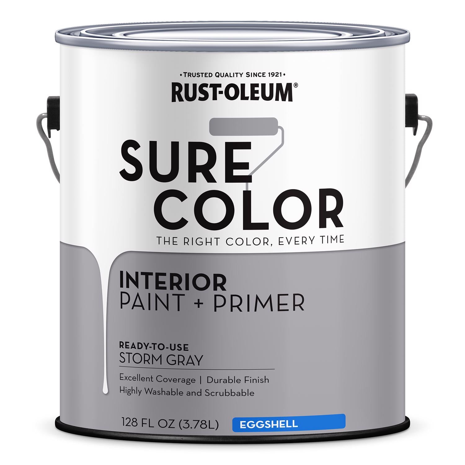 Rust-Oleum Sure Color Eggshell Storm Gray Water-Based Paint + Primer Interior 1 gal - Case of 2