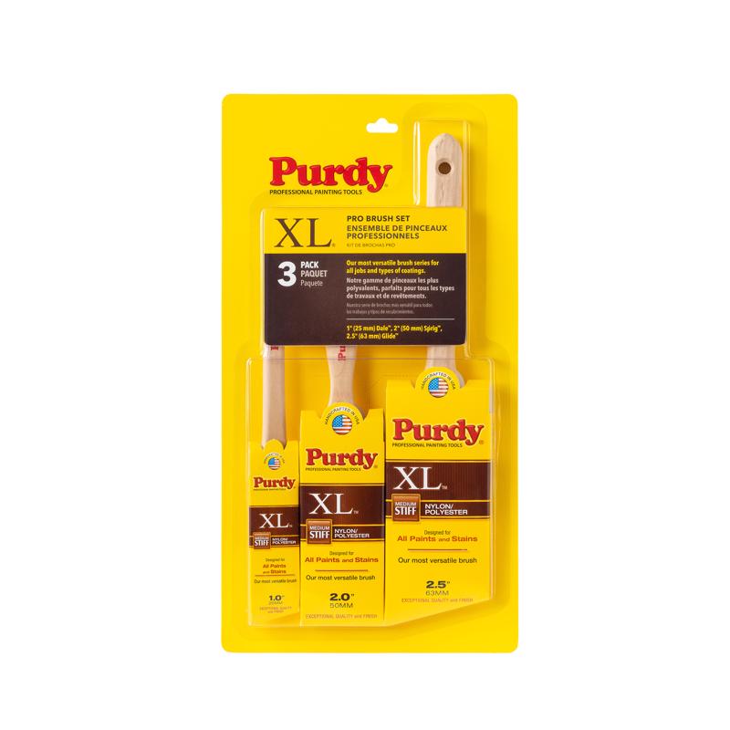 PURDY - Purdy XL Medium Stiff Assorted Paint Brush Set