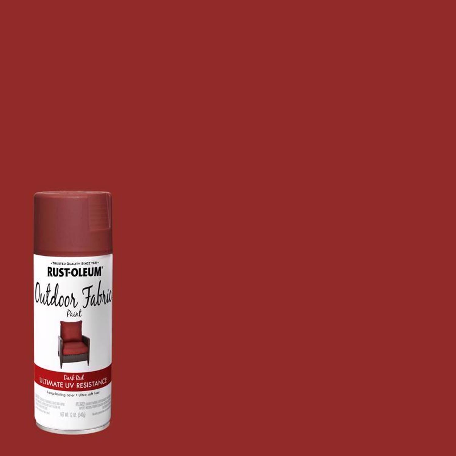 Rust-Oleum Flat Dark Red Fabric Spray Paint 12 oz - Case of 6