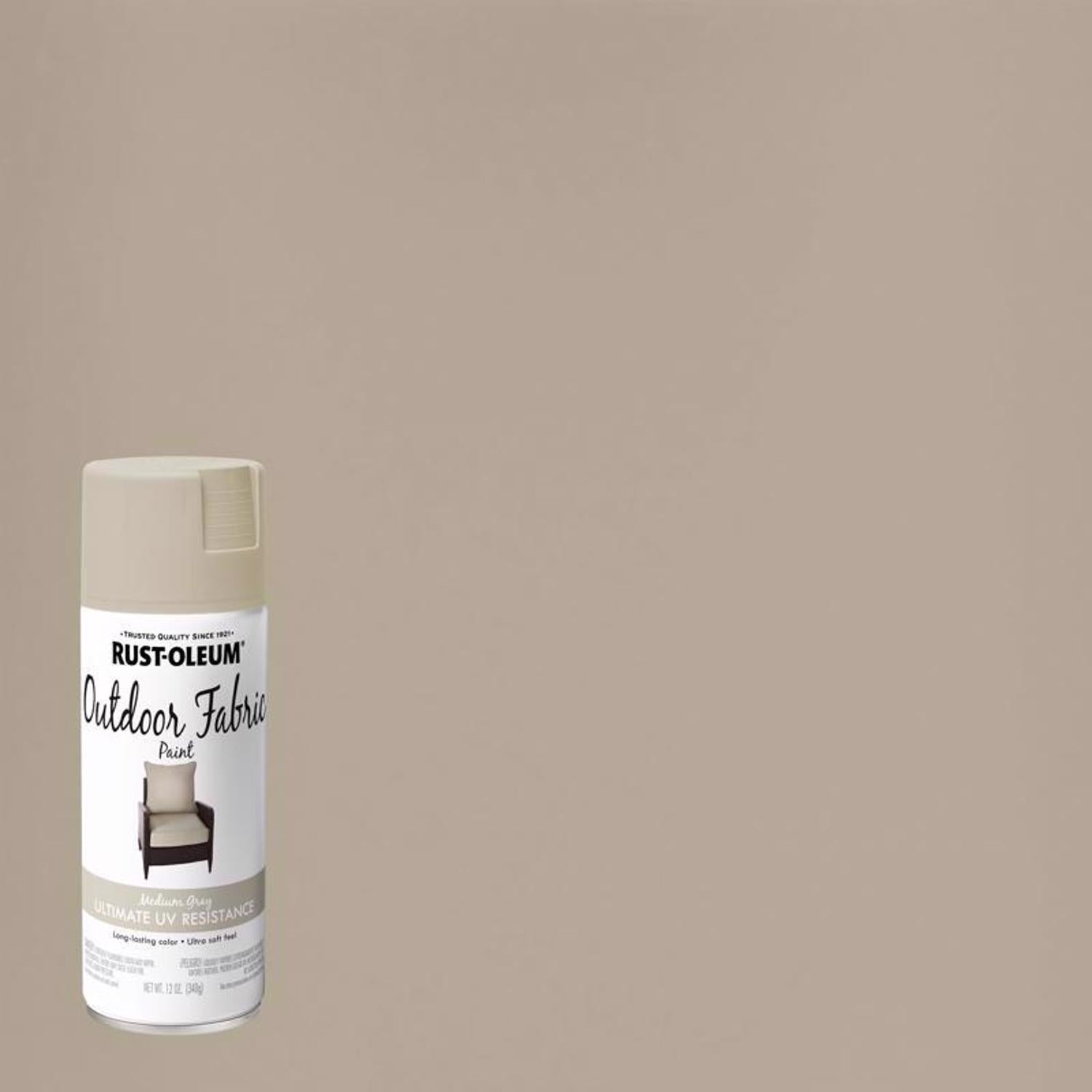 Rust-Oleum Flat Medium Gray Fabric Spray Paint 12 oz - Case of 6