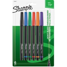 Sharpie Fine Point Pens - Fine Pen Point - Assorted - 6 / Pack