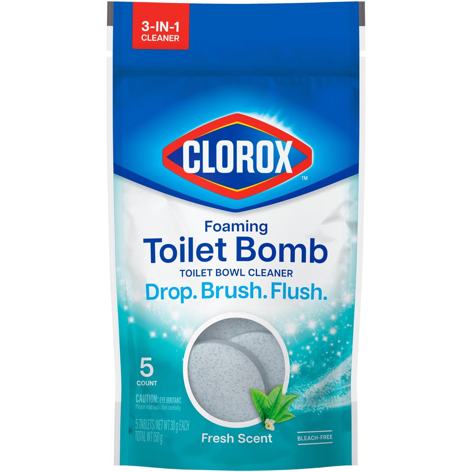 Clorox Foaming Fresh Scent Toilet Bowl Cleaner 5.3 oz Tablet - Case of 6
