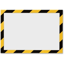 DURABLE&reg; DURAFRAME&reg; SECURITY Self-Adhesive Magnetic Letter Sign Holder [FRAME;SELF-ADHESIVE;YEL/BLK-PK]