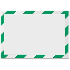 DURABLE&reg; DURAFRAME&reg; SECURITY Self-Adhesive Magnetic Letter Sign Holder [FRAME;SELF-ADHESIVE;GRN/WHT-PK]