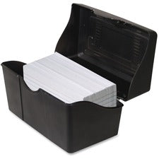 Advantus Index Card Holder - Plastic - 1 Each - Black