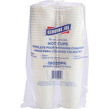 Genuine Joe 16 oz Disposable Hot Cups [CUP;SINGLE;HOT;16OZ-CT]
