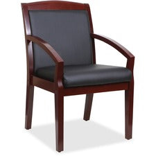 Lorell Sloping Arms Wood Frame Guest Chair [CHAIR;GUEST;WOOD;MAH-EA]