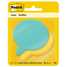 Post-it&reg; Die-Cut Notes [PADS;POST-IT;THOUGHT BUBBLE-PK]