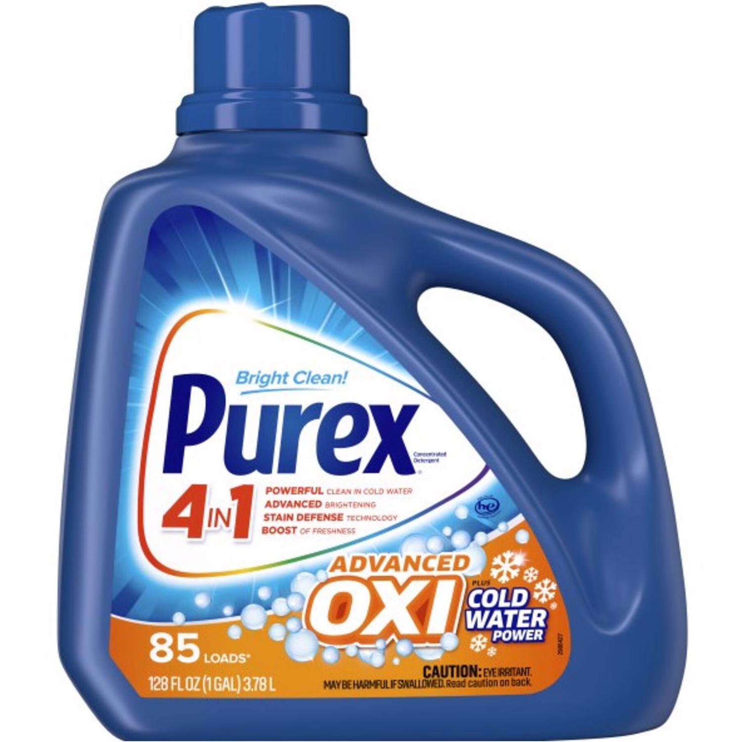 Purex Advanced Oxi No Scent Laundry Detergent Liquid 128 fl. oz. 1 pk - Case of 4