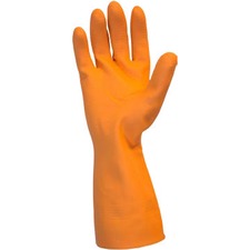 Safety Zone Orange Neoprene Latex Blend Flock Lined Latex Gloves [GLOVE;BLEND;OR;FLCKLND;XL-DZ]