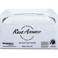 Impact Toilet Seat Covers - Half-fold - 250 / Pack - 1000 / Carton - Paper - White