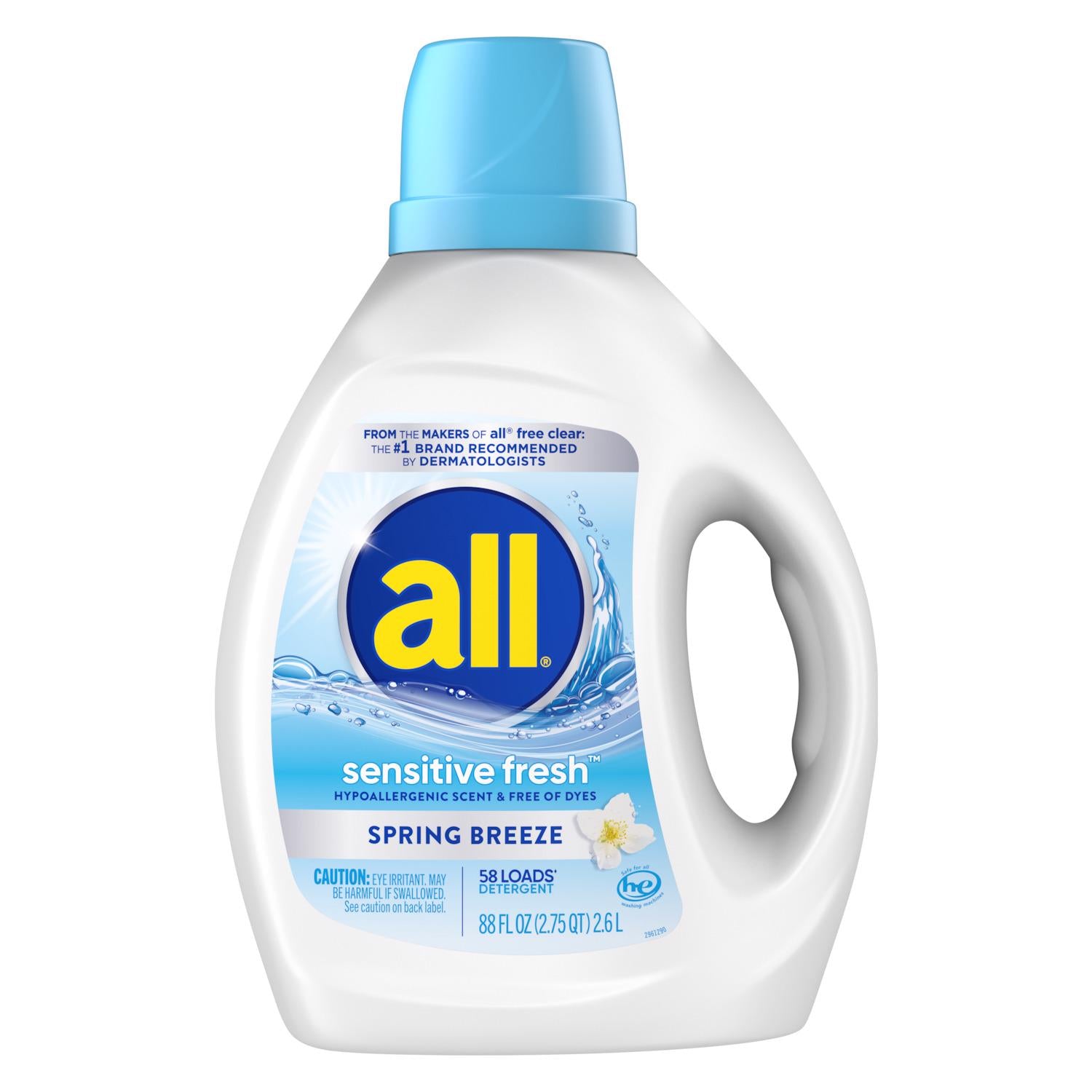 All Spring Breeze Scent Laundry Detergent Liquid 88 fl. oz. 1 pk - Case of 4