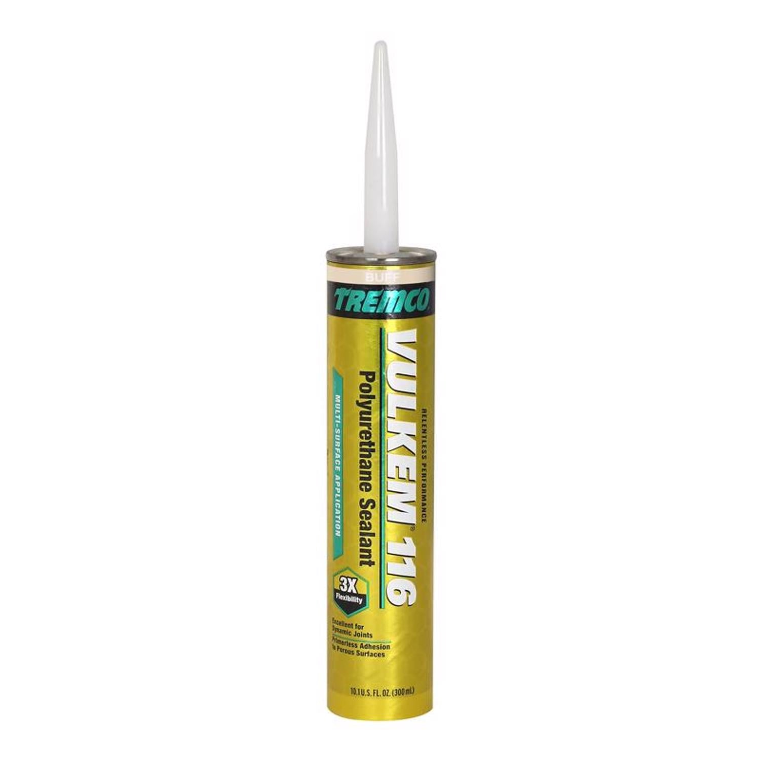 Vulkem 116 Buff Polyurethane Window and Door Caulk Sealant 10.1 fl. oz. - Case of 12