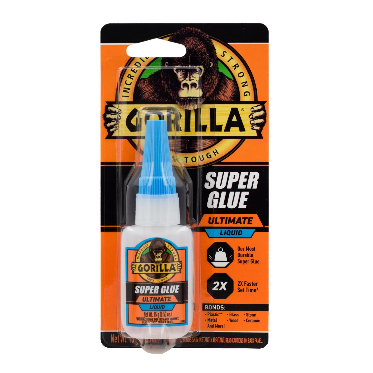 Gorilla High Strength Clear Super Glue 0.53 oz - Case of 6