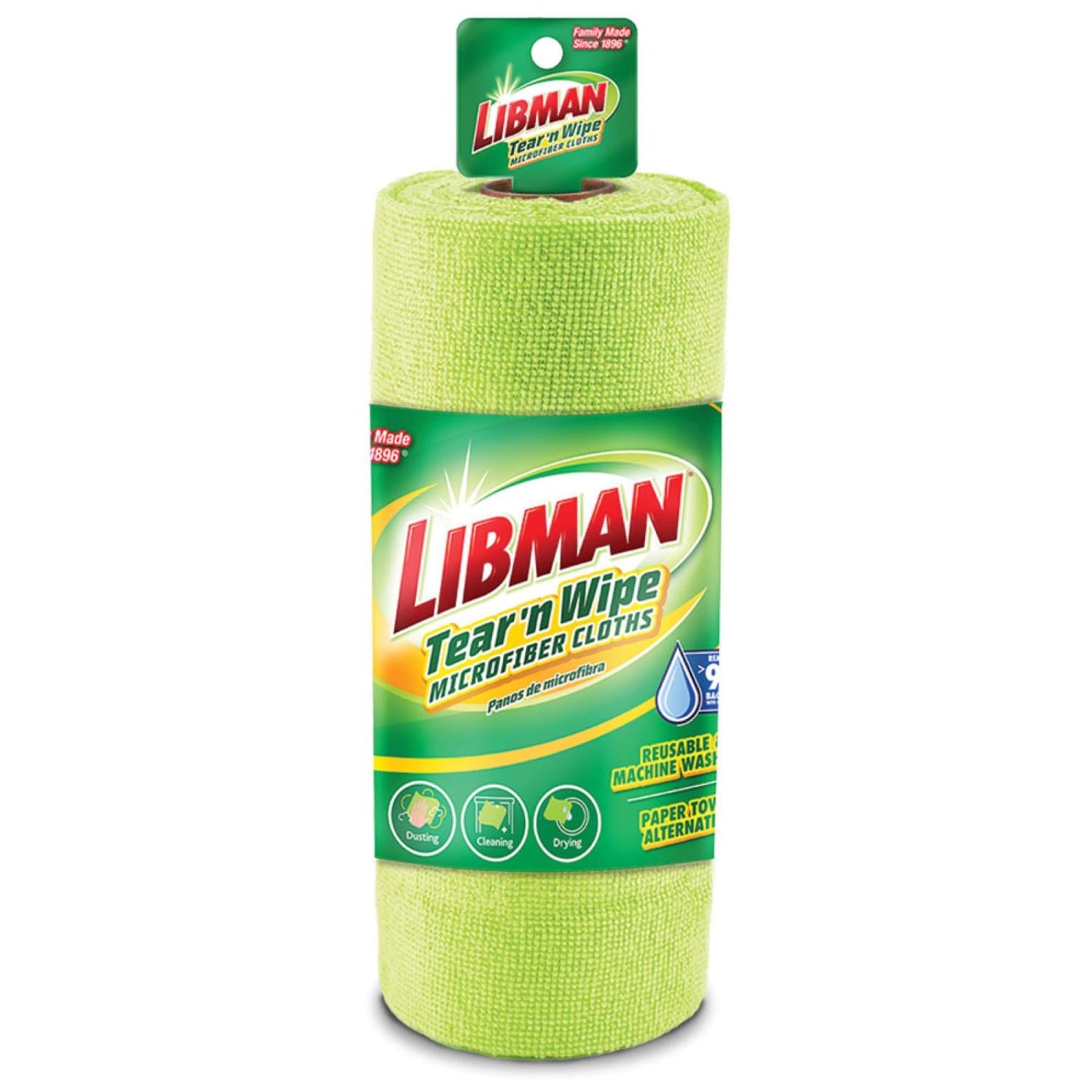 Libman Tear 'N Wipe Microfiber Wiping Cloth 9.4 in. W X 12 in. L 1 pk - Case of 4