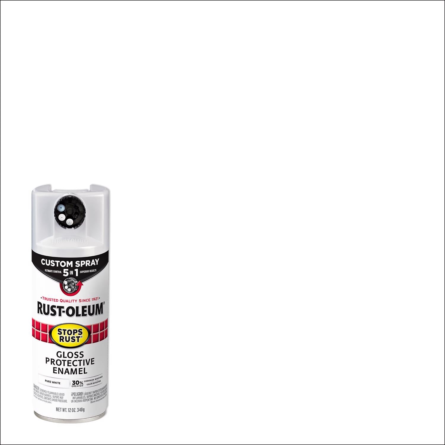 Rust-Oleum Stops Rust Gloss Pure White Enamel Spray Paint 12 oz - Case of 6