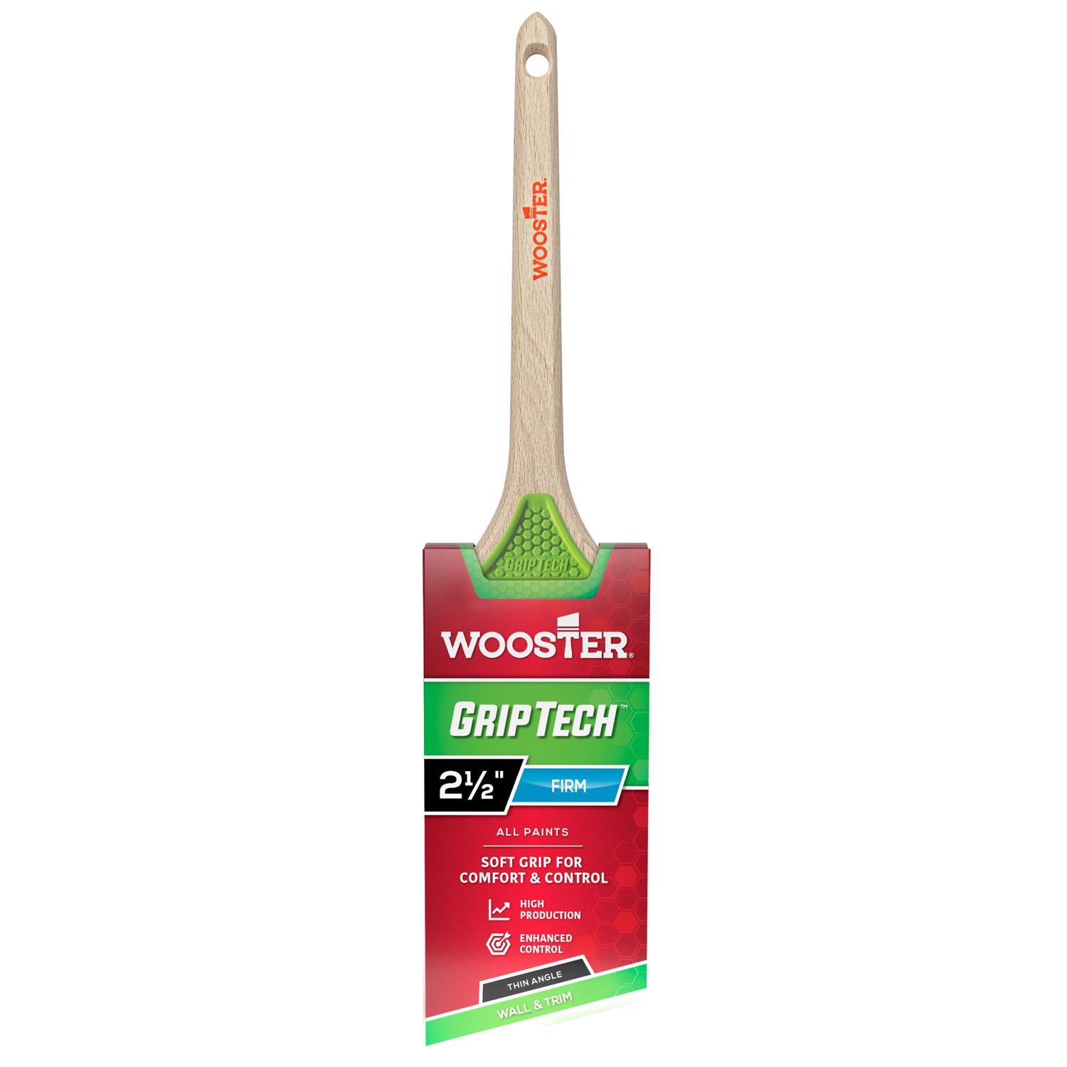 Wooster GripTech 2-1/2 in. Firm Thin Angle Paint Brush - Case of 6