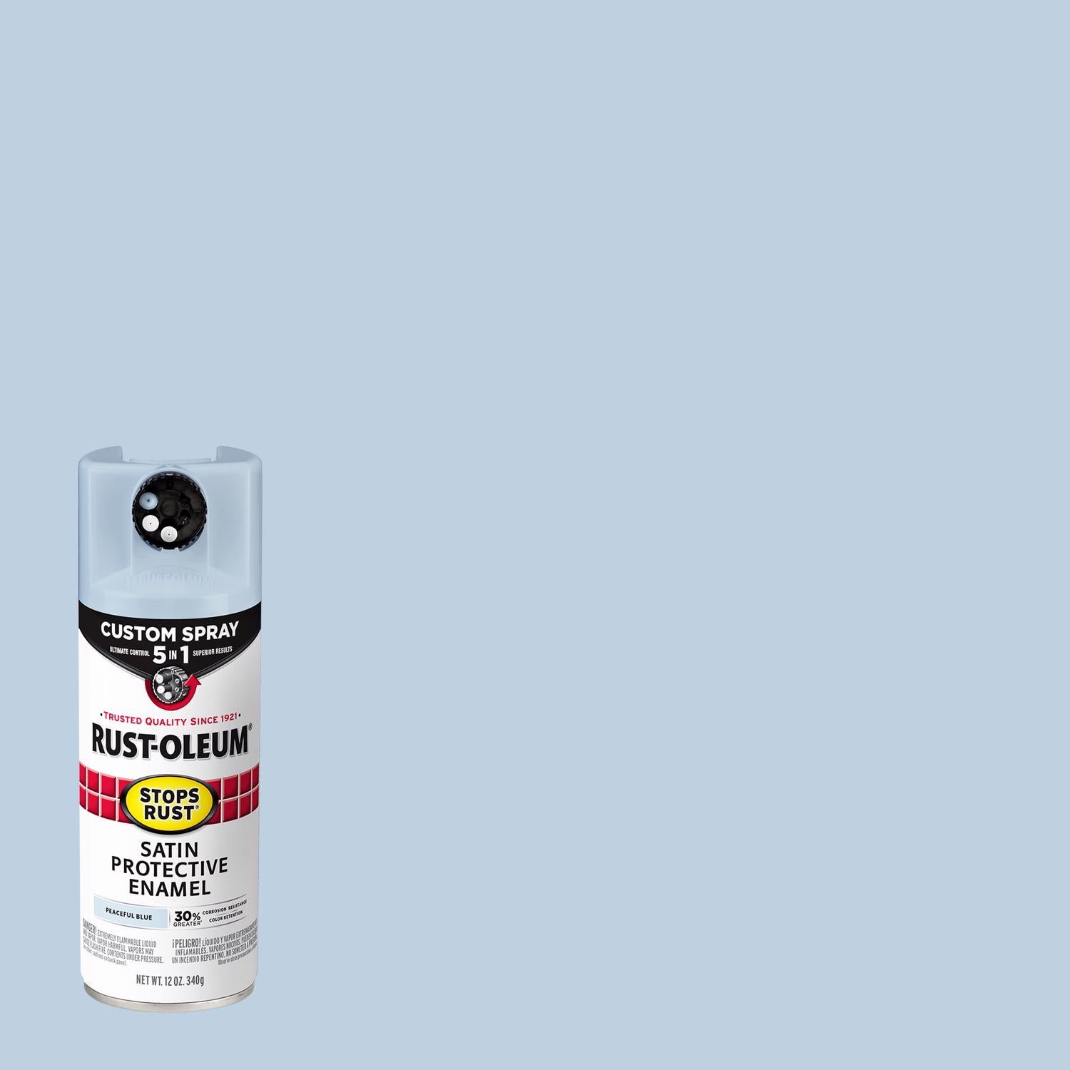 Rust-Oleum Stops Rust Satin Peaceful Blue Protective Enamel Spray Paint 12 oz - Case of 6