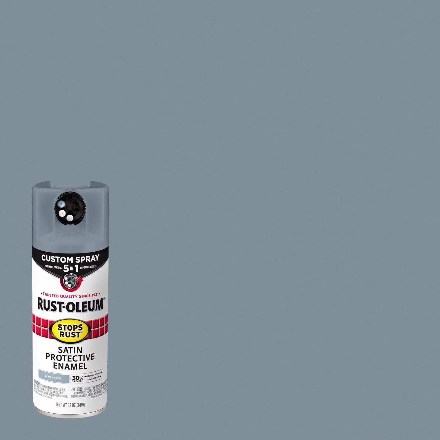 Rust-Oleum Stops Rust Satin Blue Haven Protective Enamel Spray Paint 12 oz - Case of 6